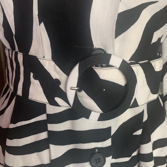 Zara belted zebra print midi dress Size XS - Picture 5 of 6